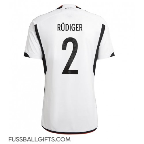 Deutschland Antonio Rudiger #2 Fußballbekleidung Heimtrikot WM 2022 Kurzarm